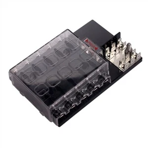 DC32V 10 Way Circuit Car Auto Atc Ato Blade Fuse Box Holder Automotive With G nc - Picture 1 of 8