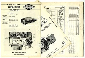 PHILCO - M-5702 MOPAR 848 AUTO RADIO SERVICE MANUAL ORIGINAL BOOK - Bild 1 von 1