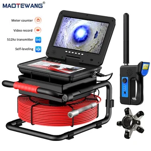 30M Sewer Drain Pipe Inspection Camera with 512hz Locator Self Leveling 10inch - Picture 1 of 23