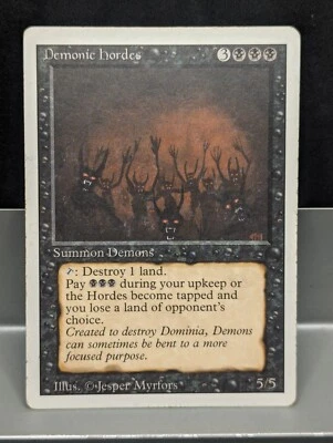 Demonic Hordes  1X HP Revised Magic the Gathering - Image 1 of 2