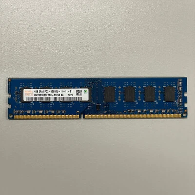 Hynix 4GB DDR3 RAM PC3-12800 1600MHz non-ECC Unbuffered DIMM HMT351U6CFR8C-PB - Image 1 of 3