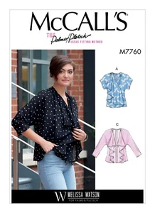 Designer Melissa Watson McCalls Sew Pattern M7760 Jacket Vest  Sizes 6-14 UNCUT - Picture 1 of 1