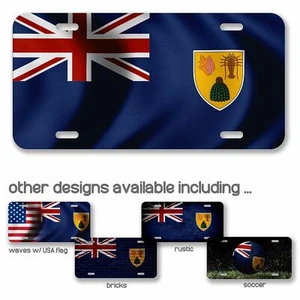 Aluminum License Plate - Flag of Turks & Caicos (Islander) - Many Options - Picture 1 of 10