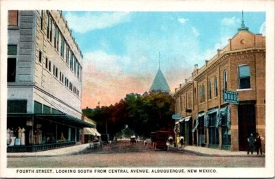 Vintage Postcard Fourth Street South at Central Ave. Albuquerque New Mexico 4288 - Image 1 of 2