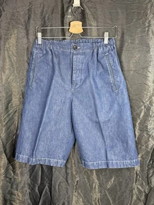 Gucci Men's Blue Washed Denim Oversized Bermuda Shorts IT 46/US 32 - Picture 1 of 7