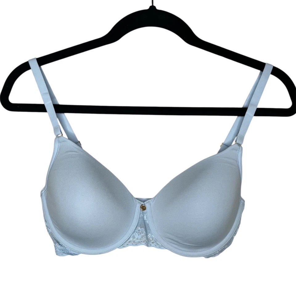 Natori 721154 Bliss Perfection Underwire Contour Lace Smooth Bra 32B Coal