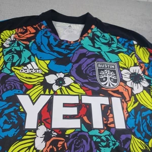Austin FC Adidas maglia uomo media nera 2022 Yeti Unity Tiro floreale AEROREADY - Foto 1 di 9