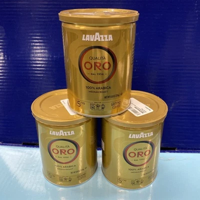 3X Café molido tostado LavAzza Qualita Oro - 8,8 OZ tostado medio - caducidad: 09-26+ Foto 1 de 4