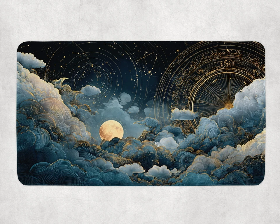 Alfombra de juego MTG | Alfombra de juego temática de noche celestial | Alfombra de juego no oficial Magic The Gathering Foto 1 de 4