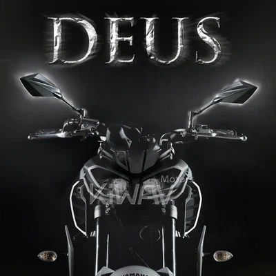 KiWAV rétroviserus noir DEUS style carbone universal 10mm 8mm pour minibike - Photo 1/4