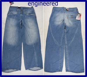 Levis engineered Jeans Levi's donna a vita bassa palazzo largo zampa w30 w31 44 - Picture 1 of 14