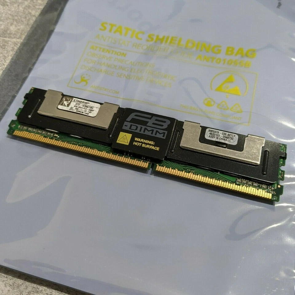 Kingston 4GB DDR2 PC2-5300 FB-DIMM RAM Memory KTD-WS667/8G 2RX4 1.8V 555-11-E0 - Image 1 of 1