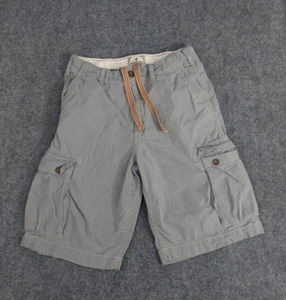 American Eagle Shorts 33 Gray Hickory Stripe Cargo Baggy Long Length Y2K Heavy - Picture 1 of 10