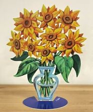 Pop art Metal Flowers " Sunflowers "  sculpture  by DAVID GERSTEIN