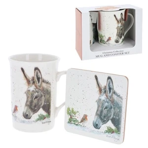 Juego de regalo taza y posavasos Bree Merryn Donkey & Robin - Imagen 1 de 3