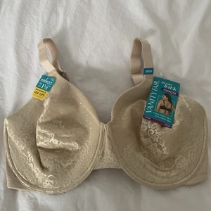Vanity Fair Beauty Back Minimizer UW Beige Bra Size 38DDD Style 76080 NWT - Picture 1 of 7