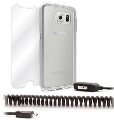 GRIFFIN GALAXY S6 EDGE CASE & POWERJOLT SE (1.4m) CAR CHARGER + SCREEN PROTECTOR - Image 1 of 4