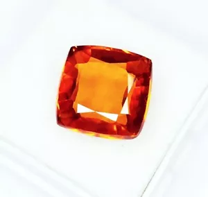 Zafiro naranja natural de 9,57 quilates zafiro suelto certificado con certificación - Imagen 1 de 11