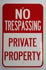 12"X18" NO TRESPASSING PRIVATE PROPERTY ALUMINUM SIGNS Heavy Duty Metal Land