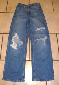 Mäd. Jeans H&M Wide Leg Adjustable Waist High Waist Gr. 152 - Bild 1 von 14