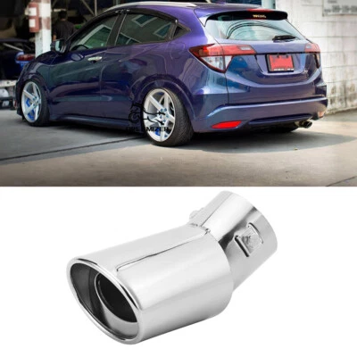 For Honda HRV HR-V 3.9" Car Exhaust Pipe Tip Tail Muffler Stainless Steel Silver - Image 1 of 4