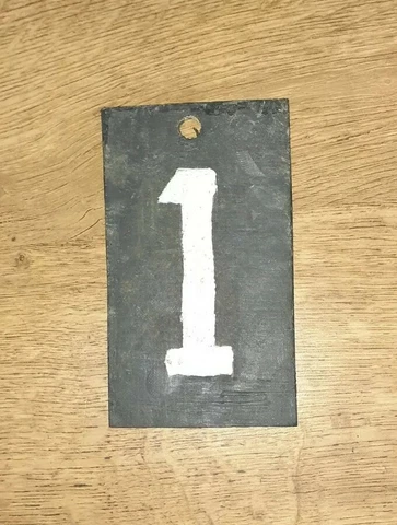 Number 1 & 2 Vintage Plywood Cricket Scoreboard Numbers Cover