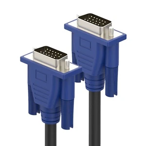 VGA SVGA 1 M/1.5M 15 Pin Monitor Extension Cable Male to Male Lead For TV LCD - Picture 1 of 9
