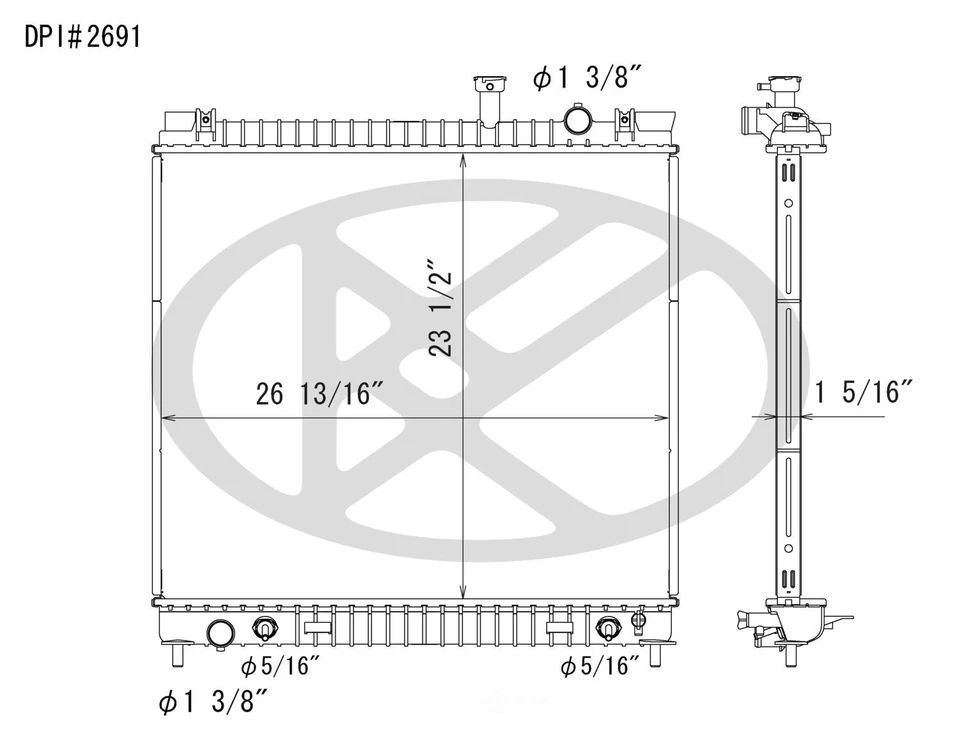 Радиатор Koyo A2691 - Изображение 1 из 1