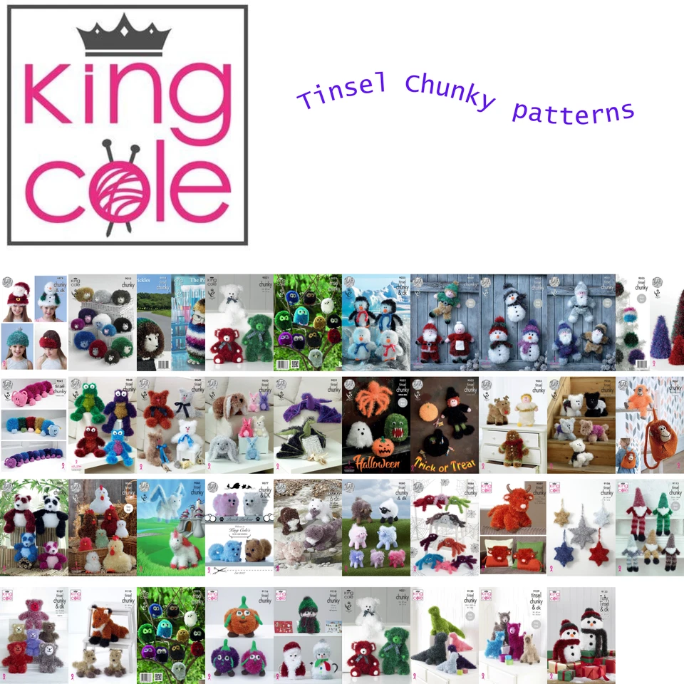 King Cole Knitting Patterns - Tinsel Chunky - All Designs - Toys Christmas - Image 1 of 1
