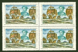 Pedro Alvares Cabral and his Fleet -BRAZIL stamp 1968- Scott# 1080 RHM C-595 MLH - Picture 1 of 1