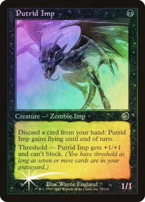 Torment  MTG FOIL  Putrid Imp   Magic - Image 1 of 2