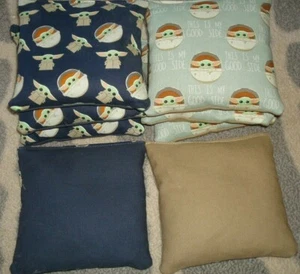 SET OF 8 STAR WARS MANDALORIAN THE CHILD CORNHOLE BAGS - BABY YODA - Picture 1 of 2