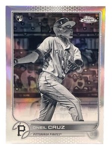 O'Neil Cruz 2022 Topps Chrome Baseball Negative Refractor Rookie Card #128