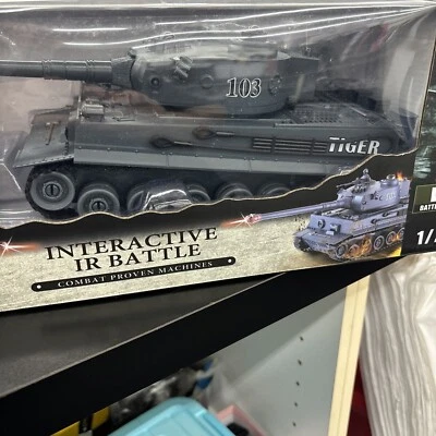 ZEGAN RC BATTLE TANKS INTERACTIVE IR BATTLE 1:28 Tiger Tank - Image 1 of 4