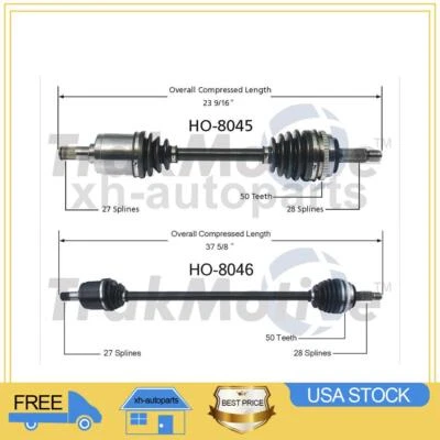 2 ejes delanteros izquierdo delantero derecho TrakMotive CV para Honda Accord 1990~1993 Foto 1 de 3