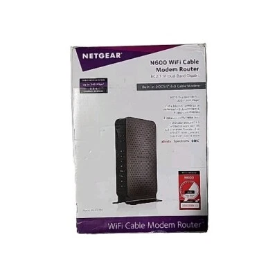 Netgear N600 WiFi Cable Modem Router Model # C3700  - image 1 of 4
