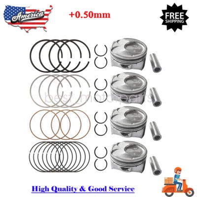 New Engine Piston +0.50mm (Oversize) For 14-18 Hyundai Tucson 2.0L 23041-2E210 Foto 1 de 4