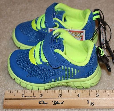Tênis Garanimals infantil/menino tamanho 3c azul e limão  - Imagem 1 de 4