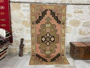 Turkish HandMade Pink Oushak Rug - Picture 1 of 12