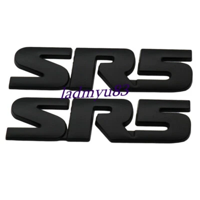 2X Black Metal SR5 Trunk Emblem Car Body Side Fender Badge Stickers - Image 1 of 2
