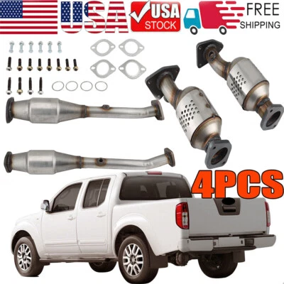 Catalytic Converter Set For Nissan Frontier 05-18 Pathfinder Xterra 05-12 4.0L Foto 1 de 4