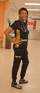 Ankara Unisex Jogger Scrubs Set, Ankara Suit, Available 2 Colours Great - Picture 1 of 28