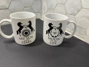 Game of Thrones 2019 Daenerys & Khal Drogo Mug Set - Sun/Stars, Moon/Life HBO - Picture 1 of 6