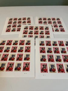 2023 US Scott #5745-46 Cats & Dogs Love Sheet of 100 Forever Stamps MNH - Original - Bild 1 von 3