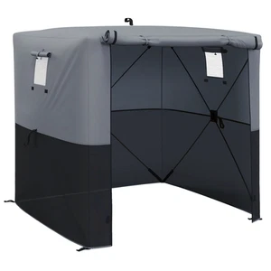Black Grey 2x2m Pop Up Gazebo Tent with Sides, Oxford Fabric, Easy Setup - Picture 1 of 9