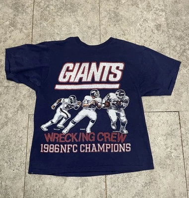 1986 New York Giants “Wrecking Crew” NFC Champions Double-Sided Tee 🔥 L 42-44 - Image 1 of 4