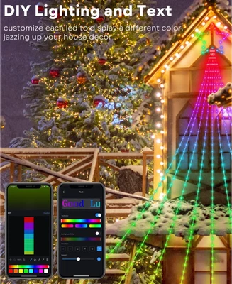 16.4ft*9 Strip Smart LED Show Christmas Tree Outdoor Home Yard Decor Multicolor - Image 1 of 4