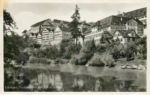 AK Tübingen Neckarpartie mit Stift und Schloss 1953 - Bild 1 von 2
