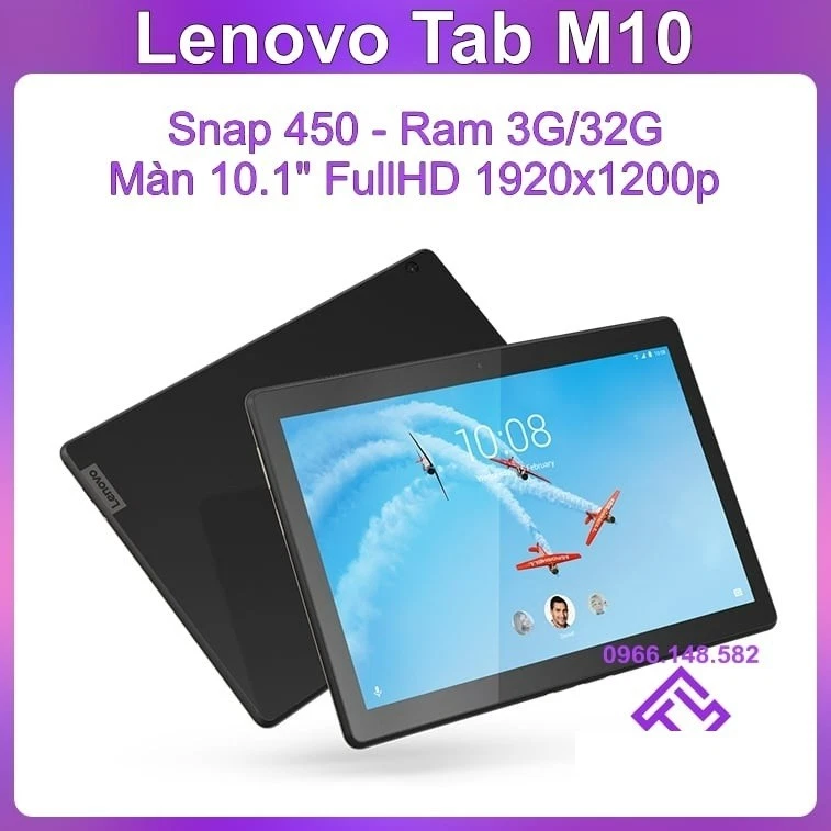Lenovo Tab M10 TB-X605F 10.1" 32GB Wi-Fi Android Tablet - Slate Black - Image 1 of 1