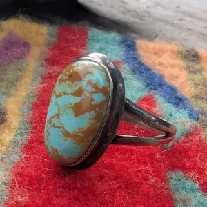 Anillo de piedra turquesa y marrón - Imagen 1 de 14